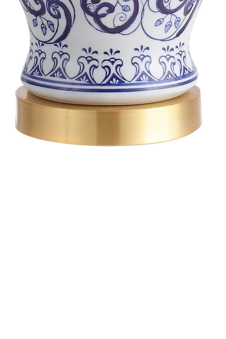 Leo 28.5" Chinoiserie LED Table Lamp, Blue/White, Alternate, color, Blue/White
