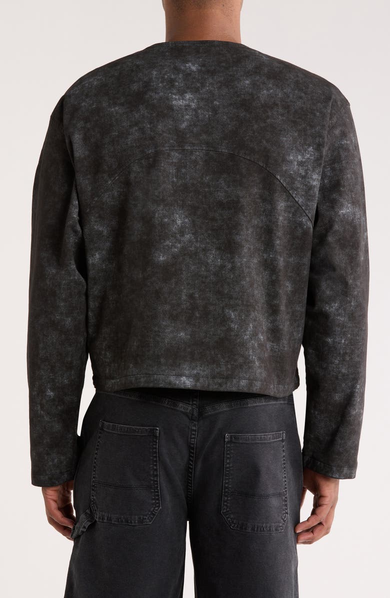 HONOR THE GIFT Twill Washed Front Zip Jacket, Alternate, color, Black