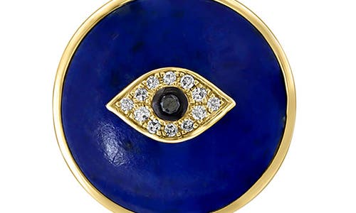Effy Diamond & Lapiz Lazuli Evil Eye Pendant In Blue