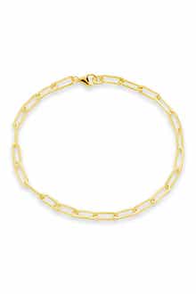 14K Gold Plated Sterling Silver Delicate Link Bracelet