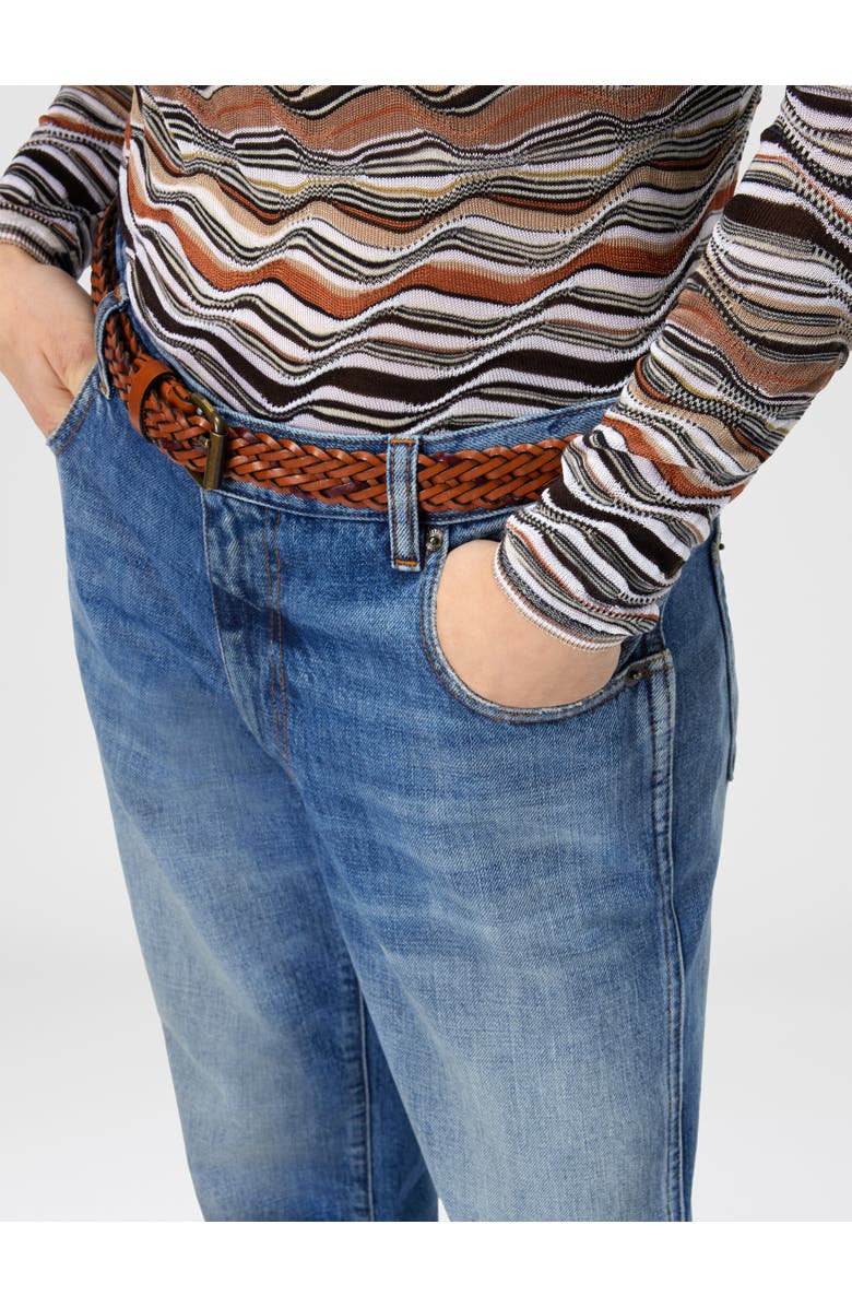 Missoni Five-pocket Mid-rise Washed Denim Pants, Alternate, color, Blue