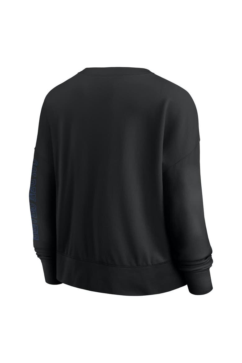 Black Golden State Warriors Oversized Game Day Pullover Sweatshirt, Alternate, color, Black