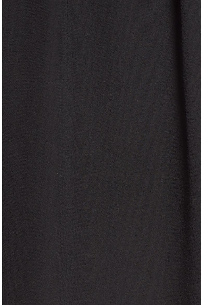 Pleat Detail Chiffon Trapeze Dress, Alternate, color, BLACK