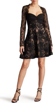 SHO by Tadashi Shoji Lace Long Sleeve Cocktail Dress