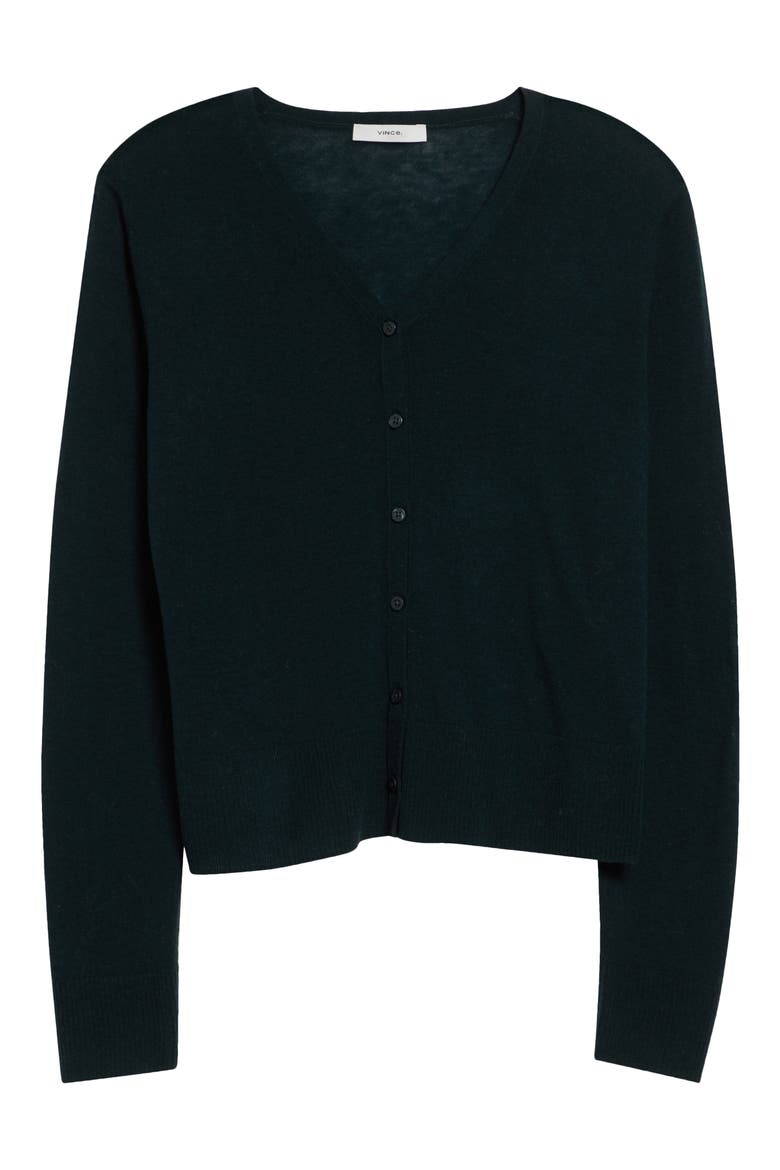 Wool V-Neck Cardigan, Alternate, color, JUNIPER