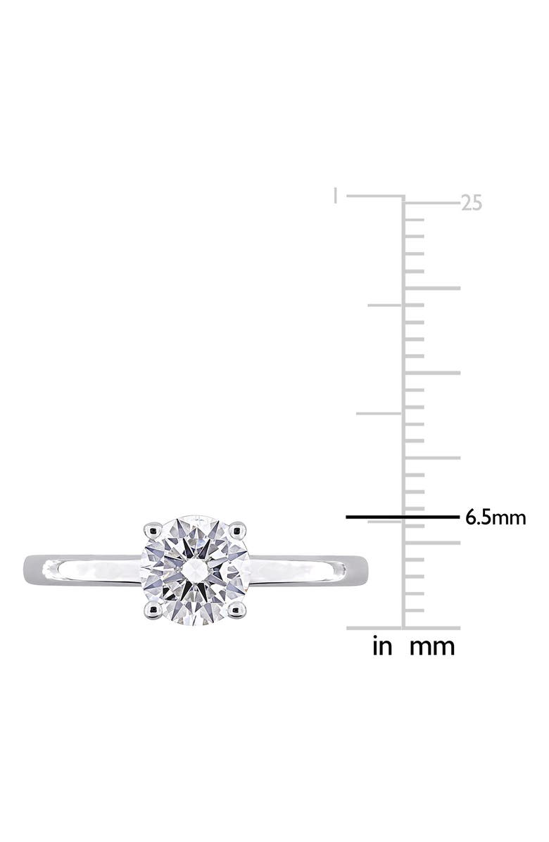 Created Forever 10K White Gold Lab Grown Diamond Solitaire Ring, Alternate, color, White
