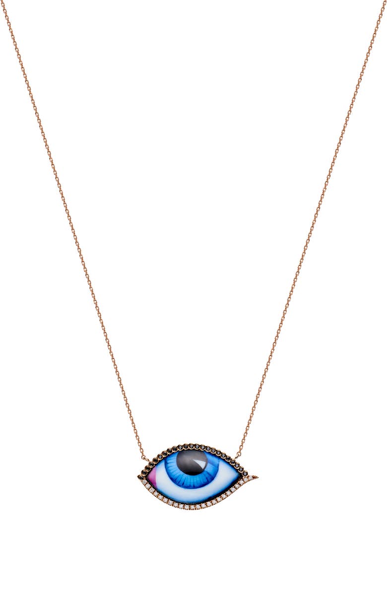 LITO Grand Bleu Diamond Necklace, Main, color, Blue