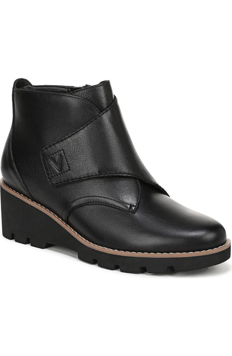 Vionic Abby Wedge Bootie, Main, color, Black