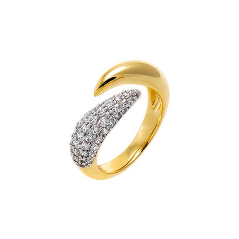 Pavé Horn Wrap Pinky Ring