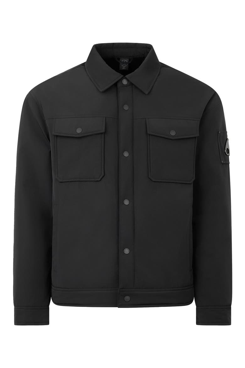 Jacque Bunny Water Resistant Faux Fur Lined Shirt Jacket, Alternate, color, BLACK