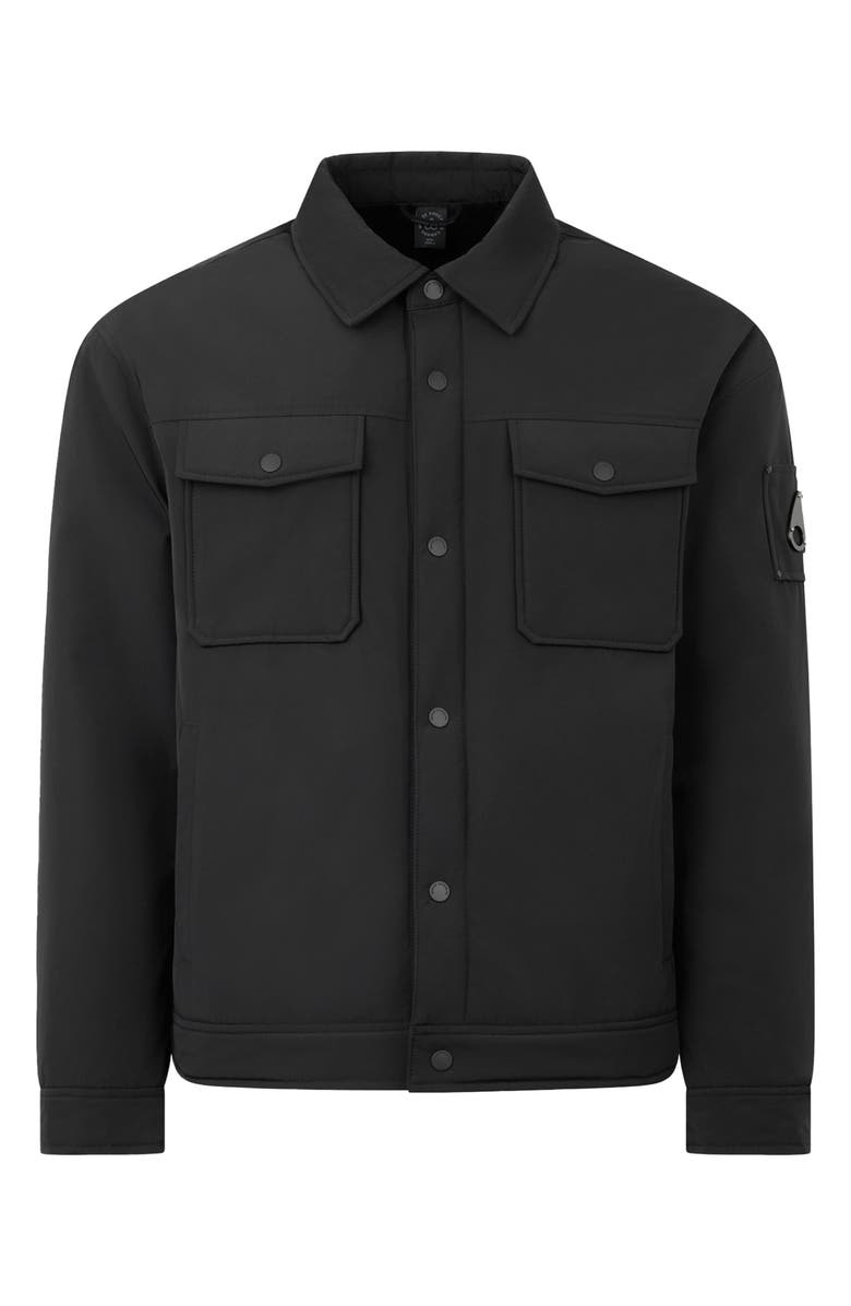 Moose Knuckles Jacque Bunny Water Resistant Faux Fur Lined Shirt Jacket, Alternate, color, Black