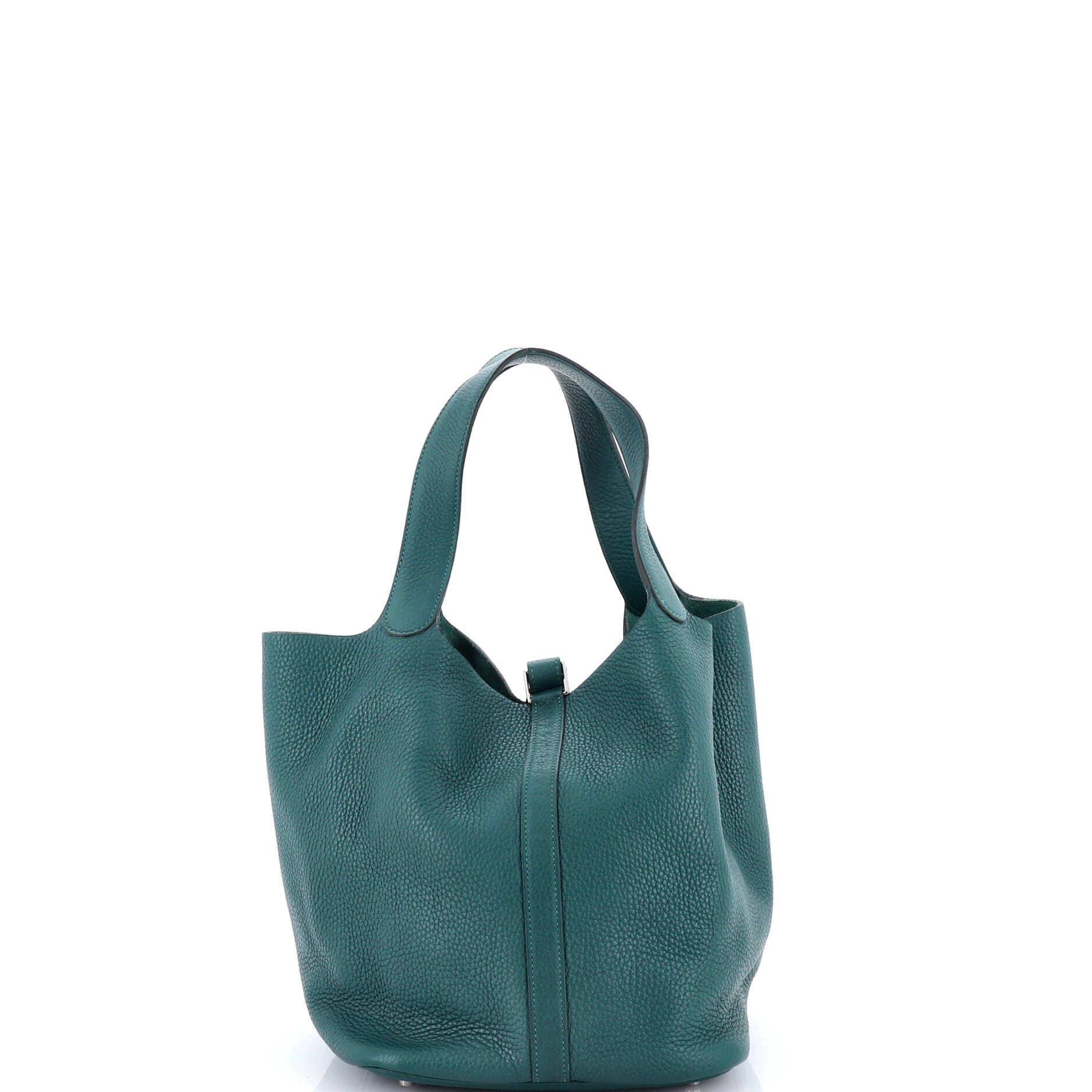 Pre-Owned Hermes Picotin Lock Bag Clemence GM, Alternate, color, Malachite