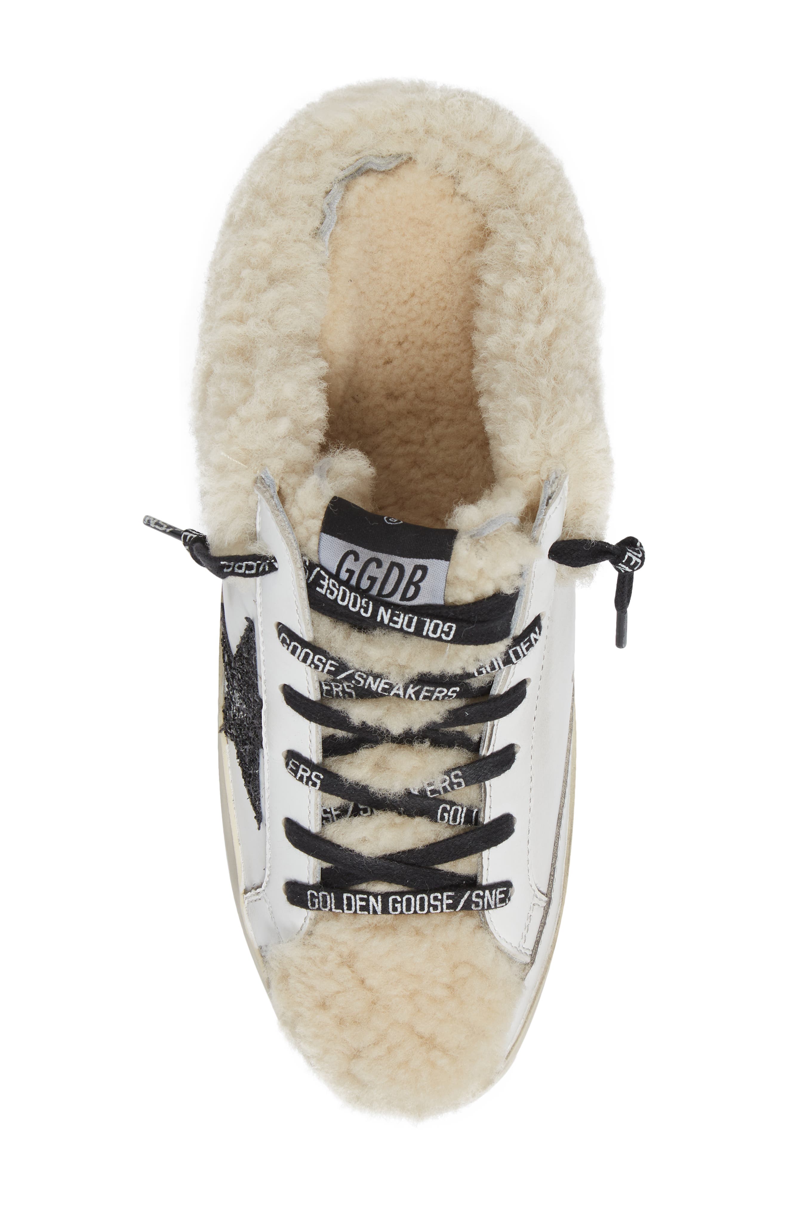 Golden Goose Genuine Shearling Trim Mule, Alternate, color, 