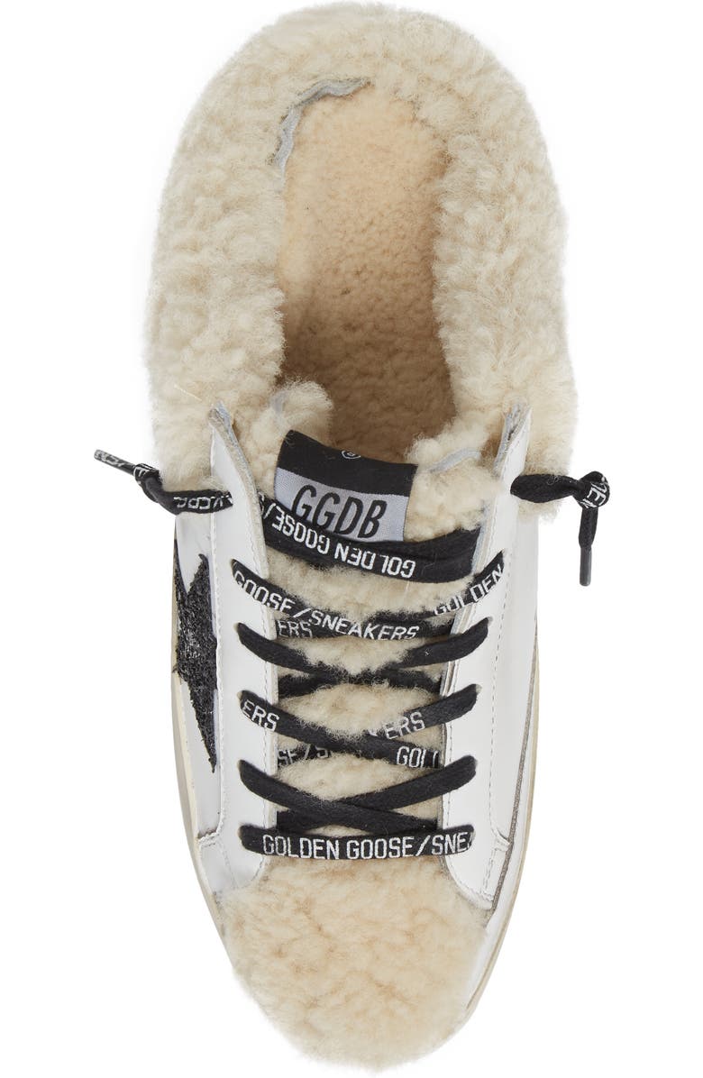 Golden Goose Genuine Shearling Trim Mule, Alternate, color,