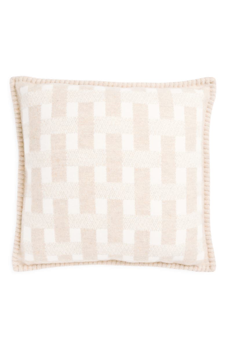 Johnstons of Elgin Basket Weave Jacquard Wool & Cashmere Accent Pillow, Main, color, 