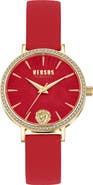 VERSUS Versace Mar Vista Leather Strap Watch, 34mm