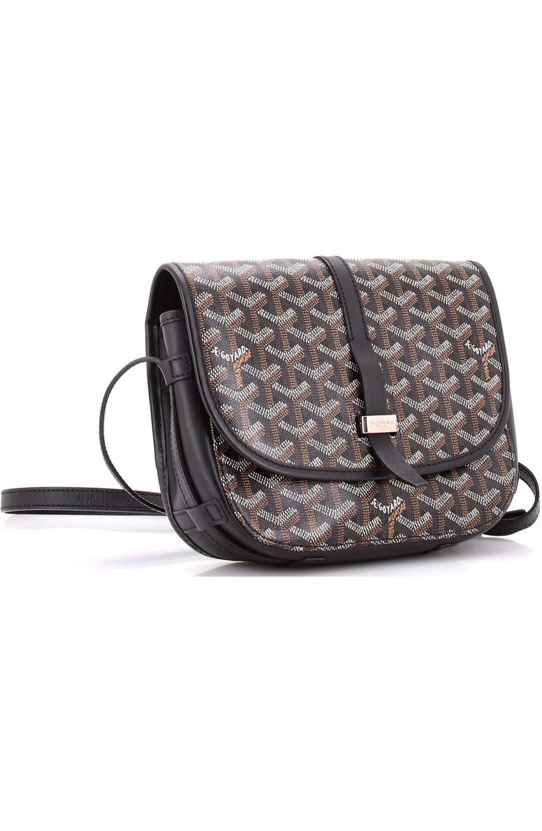 Pre-Owned Goyard Belvedere II Messenger Bag Coated Canvas PM, Alternate, color, Black