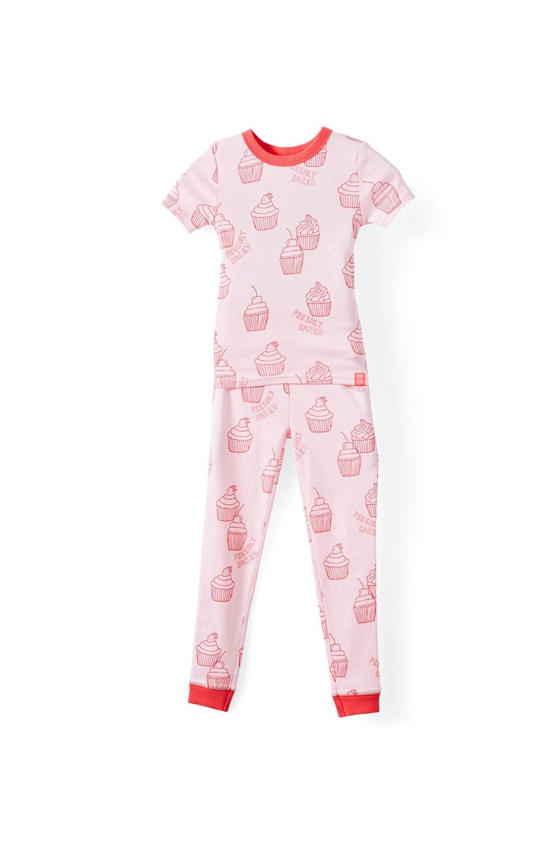 Cotton On Kids Kid's Cameron Short/Long Pyjama Set, Main, color, Tea Party Pink Cupcakes