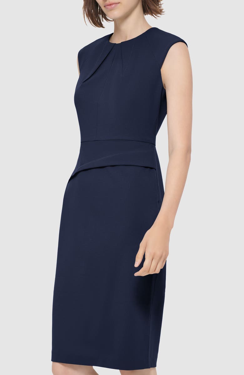 Calvin Klein Keyhole Sheath Dress, Alternate, color, Indigo
