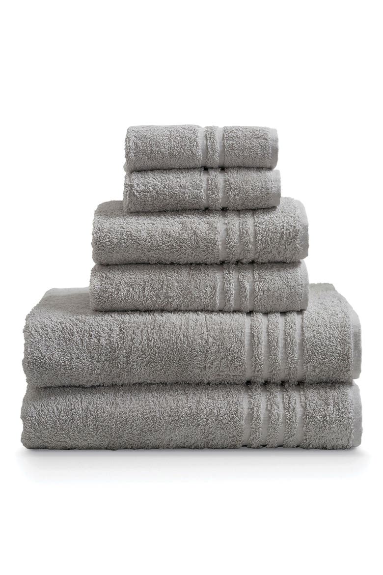 Ella Jayne Face-Hand-Body 6-Piece Towel Set, Main, color, SILVER