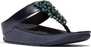 FitFlop Rumba Iridescent Beaded Post Toe Wedge Sandal