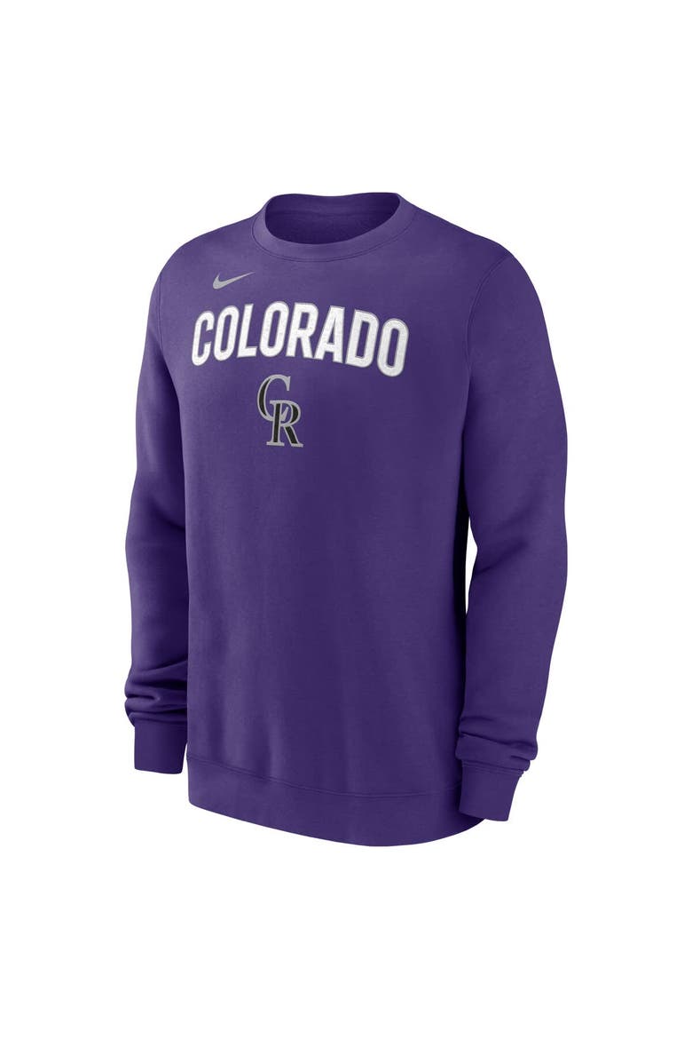 Men's Nike Purple Colorado Rockies Pullover Sweatshirt, Alternate, color, Purple