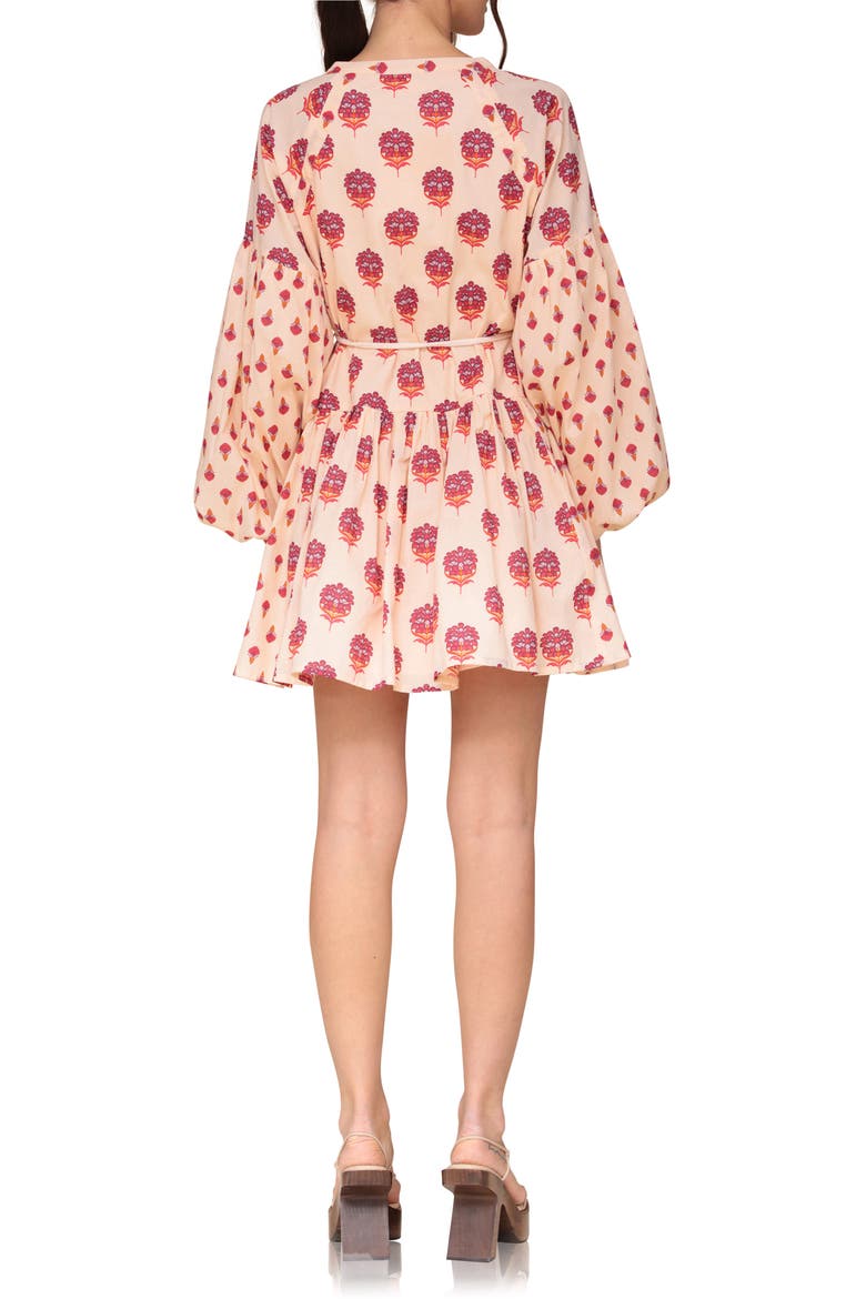 Mixed Print Cotton Minidress, Alternate, color, SUNSET MULTI