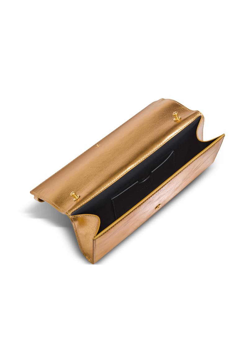 Shuffle Wallet in Lamb Leather, Alternate, color, gold
