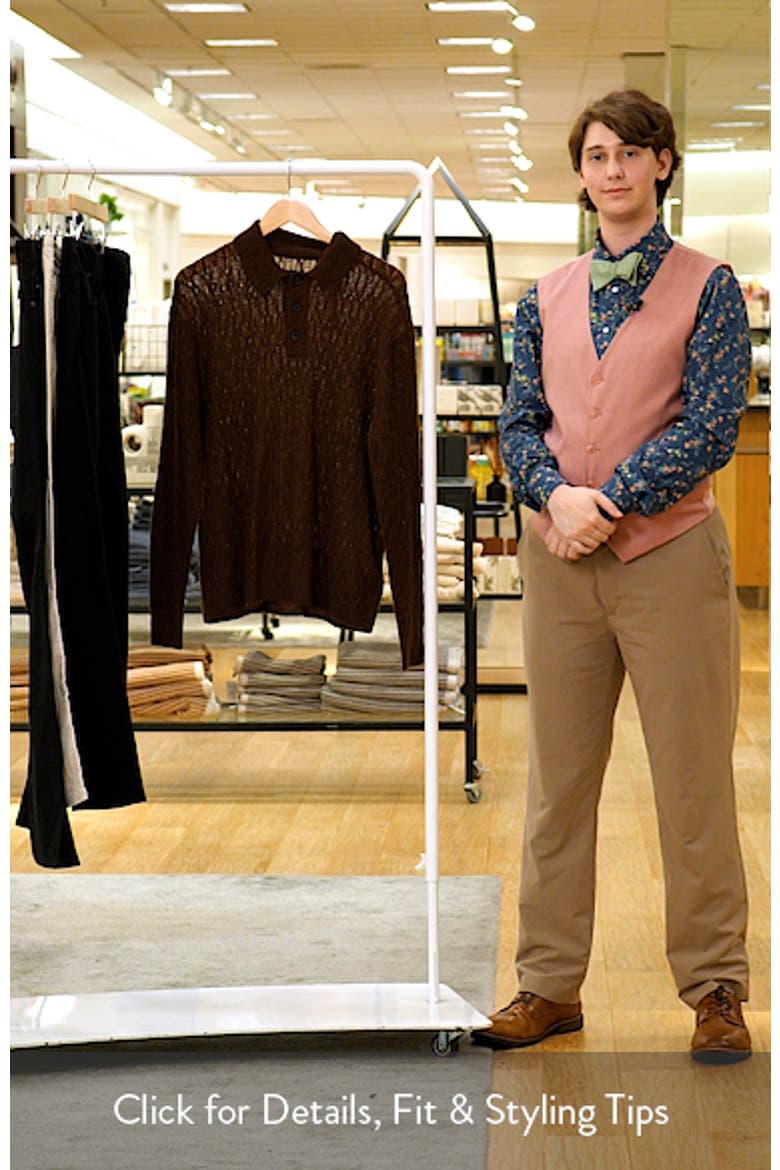 Cyclone Cabled Long Sleeve Polo Sweater video