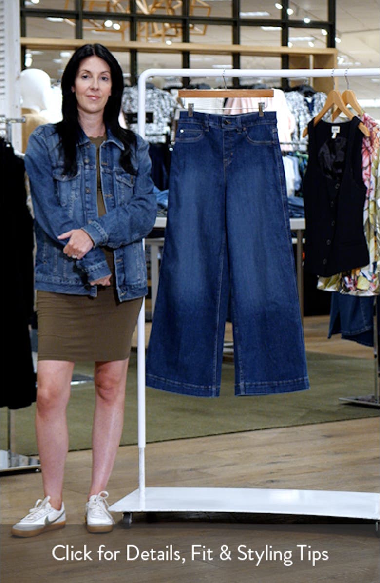 SPANXshape EveryWear<sup>™</sup> Pull-On High Waist Wide Leg Jeans, sales video thumbnail