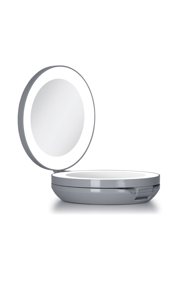 Zadro Lighted Travel Mirror with Magnification & Folding-to-Compact, Alternate, color, Black Shadow