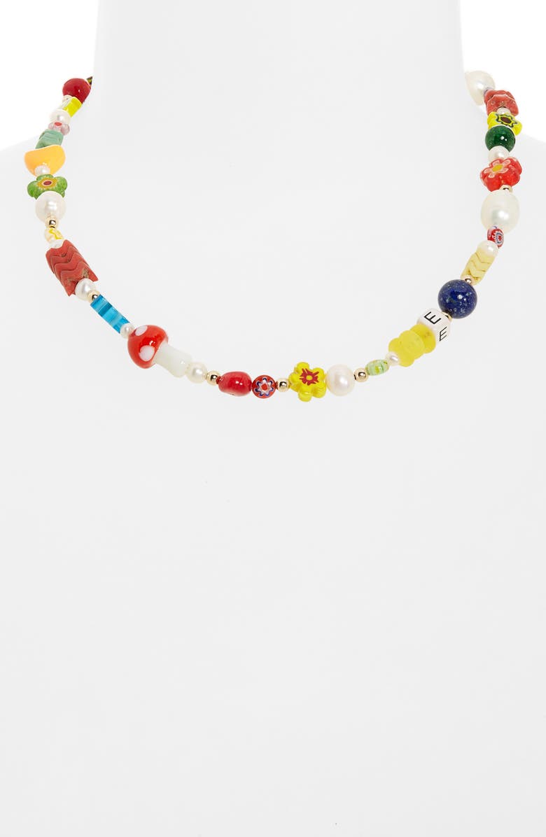 Éliou Kamp Millefiori Bead & Freshwater Necklace, Alternate, color,