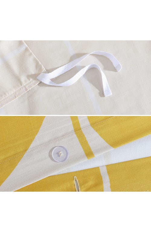 Marimekko Vesi Unikko Cotton Sateen Floral Duvet Cover Set, Full/queen In Open Medium Yellow