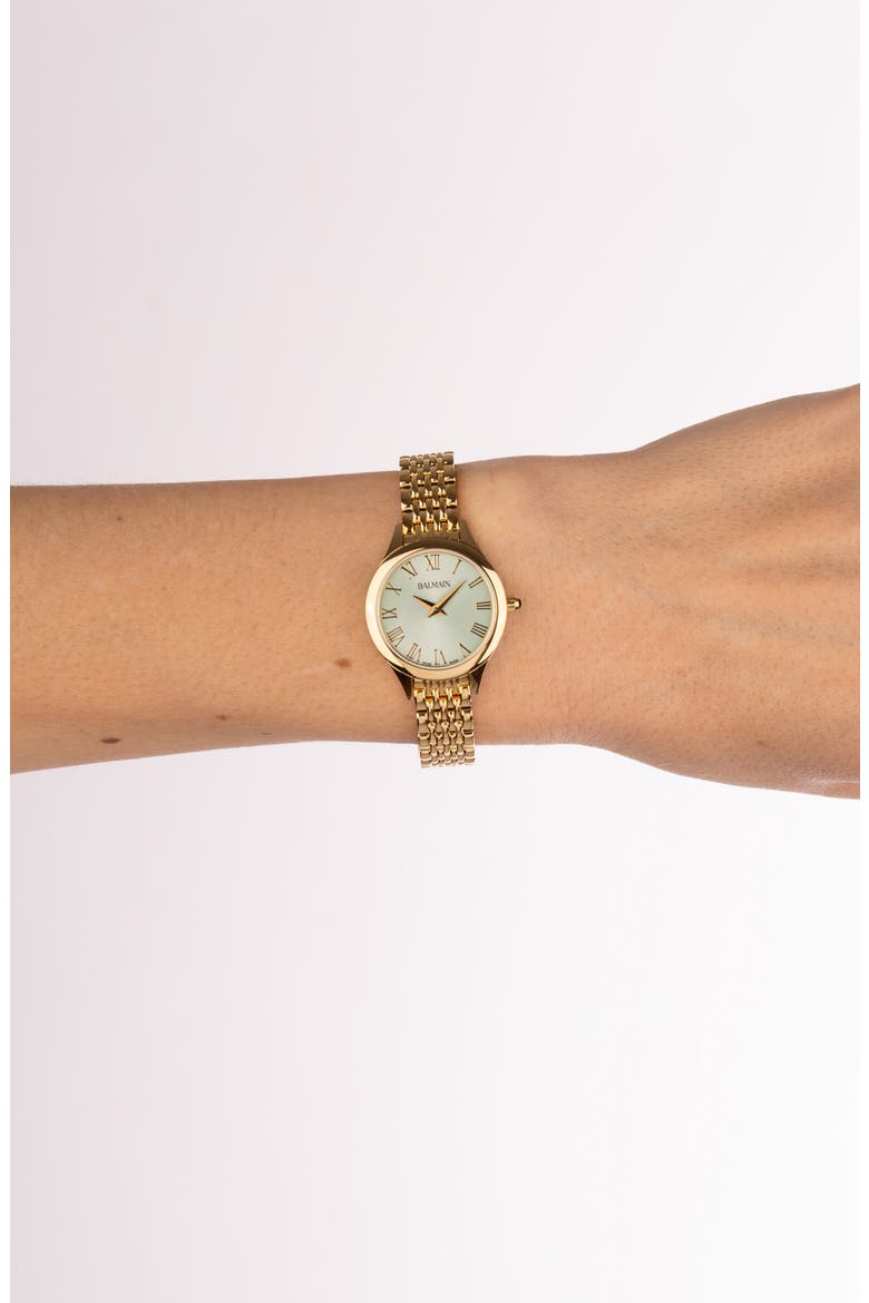de Balmain Bracelet Watch, 25mm, Alternate, color, YELLOW GOLD PVD COATING