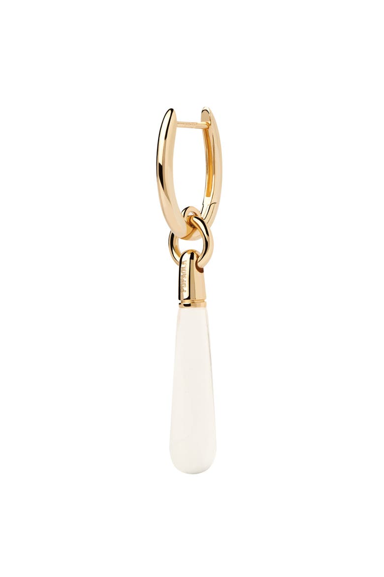 Rock Crystal Large Jupiter Single Hoop, Main, color, Clear Quartz