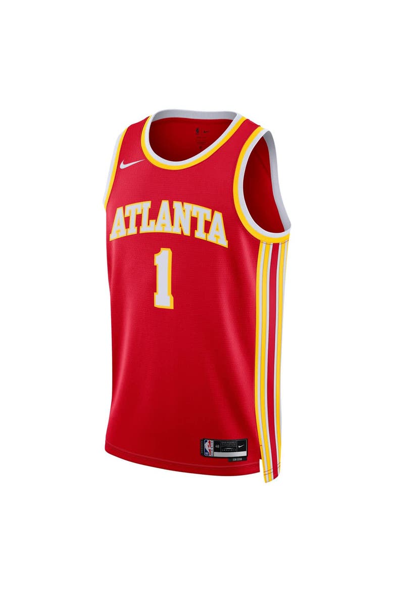 Unisex Nike Jalen Johnson Red Atlanta Hawks Swingman Jersey - Icon Edition, Alternate, color, Red