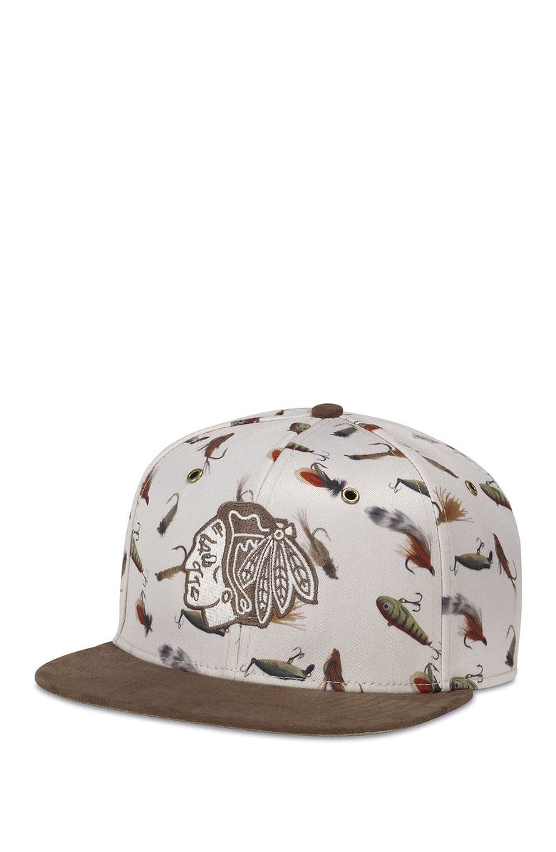 American Needle NHL Chicago Blackhawks Headwater Flat Brim Baseball Cap, Alternate, color,