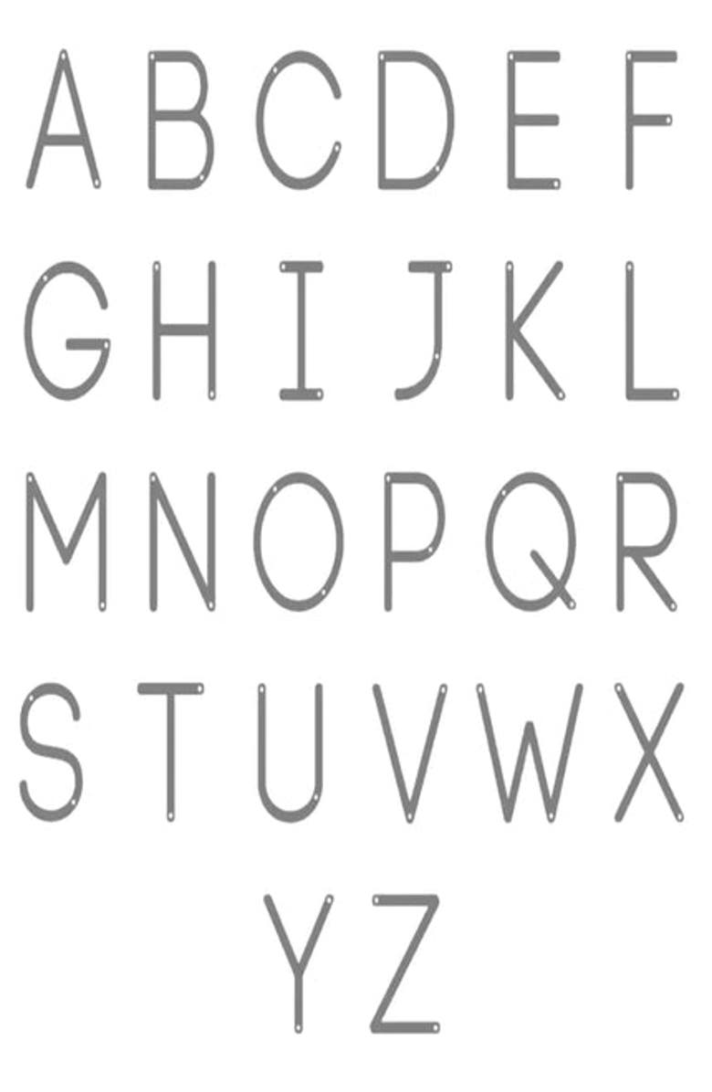 Oak & Luna Sideways Initial Necklace in Sterling Silver, Alternate, color, Letter H