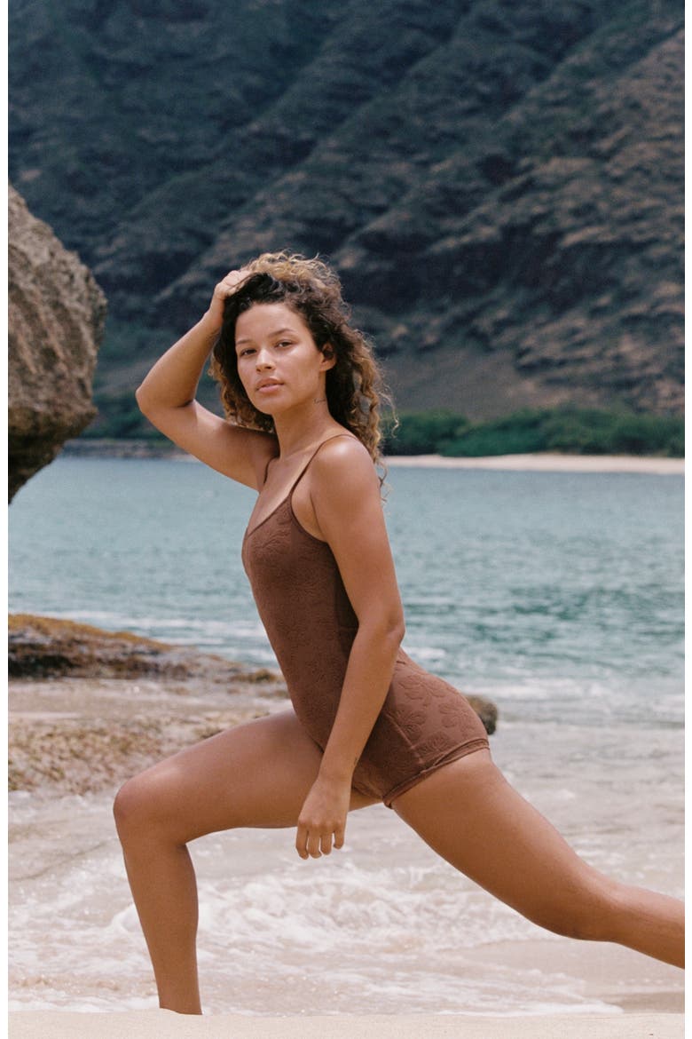 Bobby Surf Swimsuit, Alternate, color, COCONUT OIL HIBISCUS TOWELING