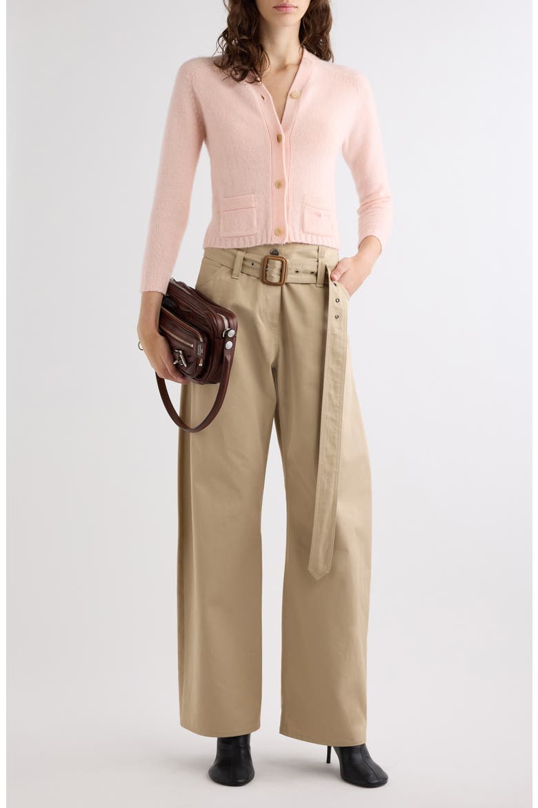 Krowna Cashmere Cardigan, Alternate, color, LIGHT ROSE PINK