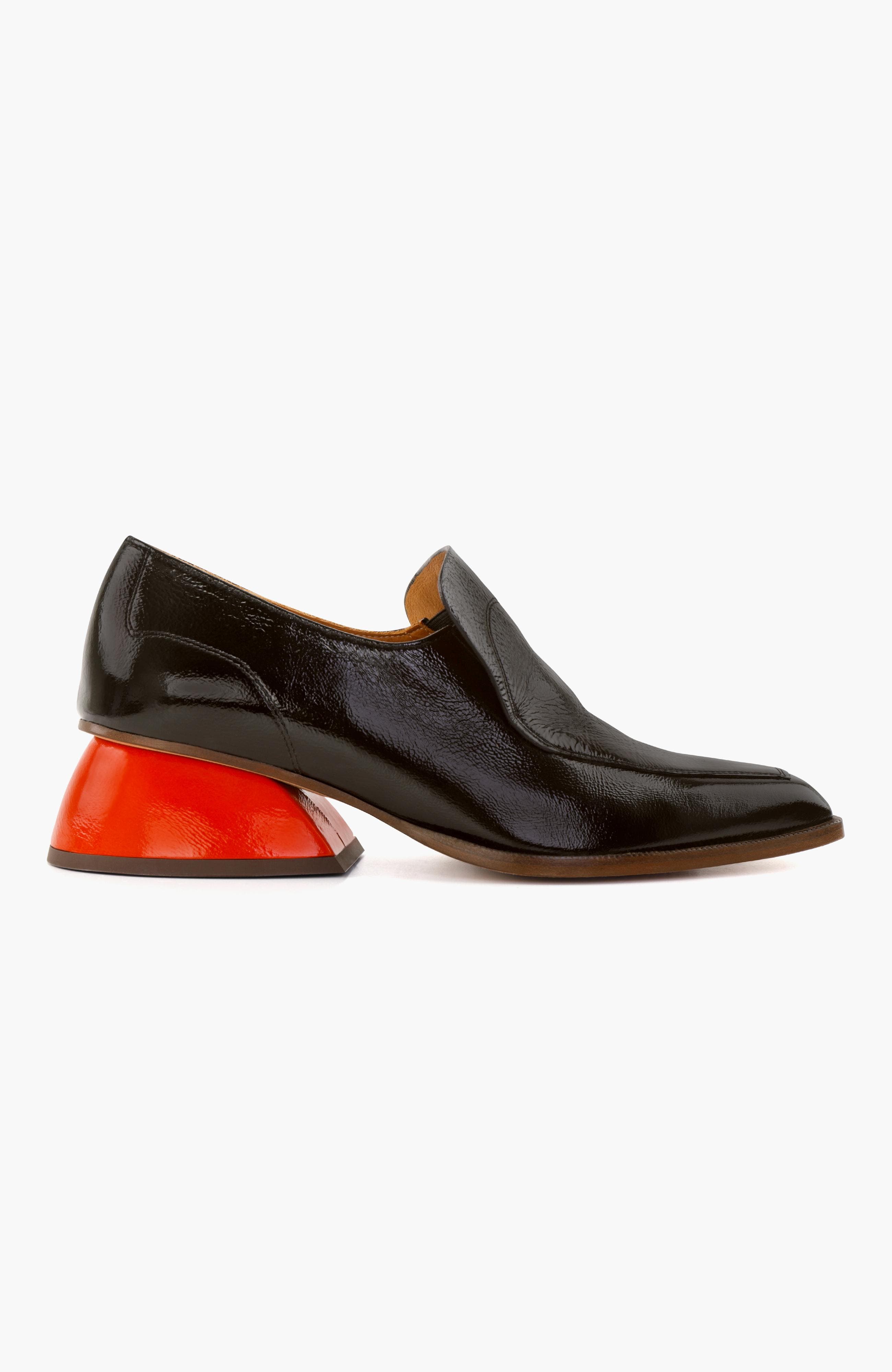 Patent Leather Elastic-Strap Pump, Main, color, Black