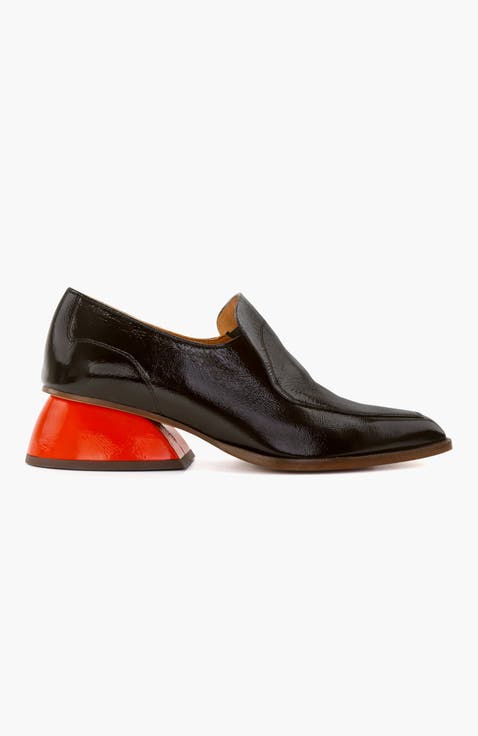 Patent Leather Elastic-Strap Pump