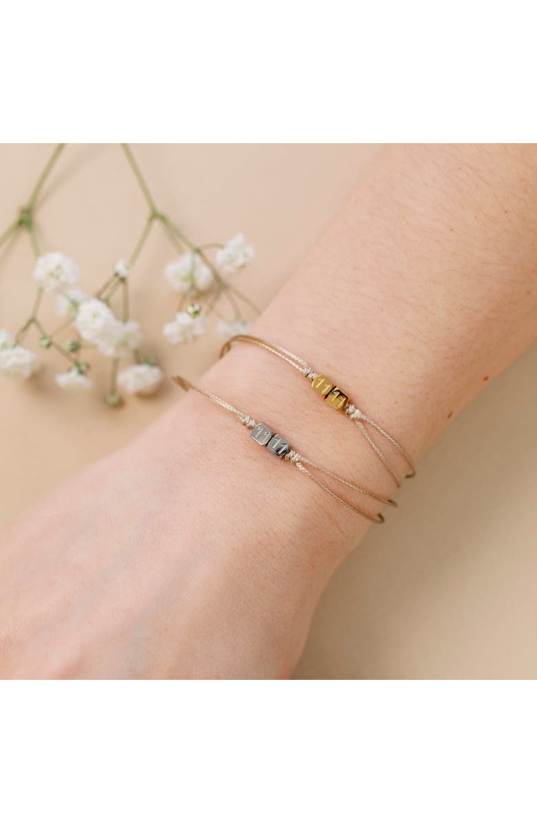 Mantra Thread of Divine Guidance 1111 bracelet, Alternate, color, Silver