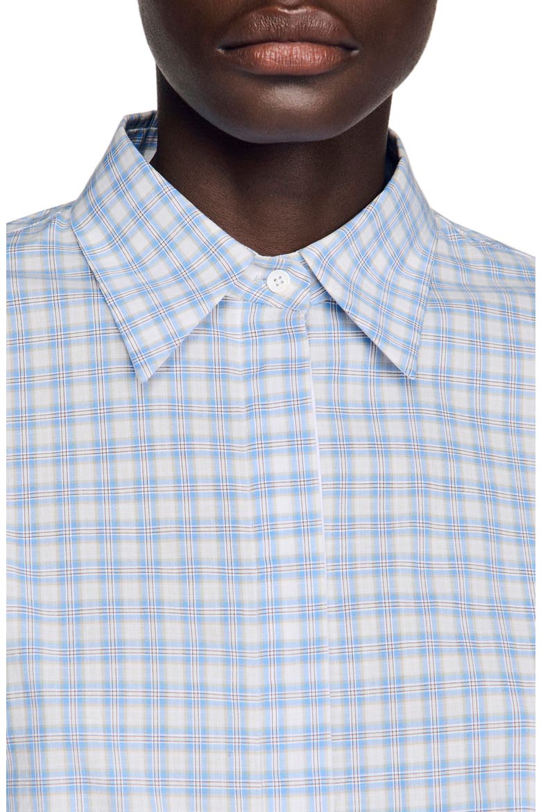 Short checked shirt, Alternate, color, Blu / white