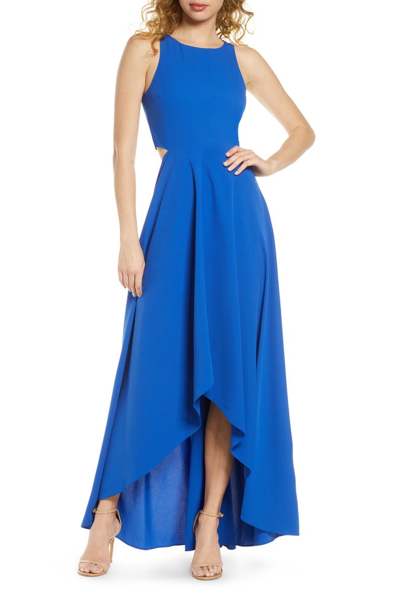 Cutout Maxi Dress, Main, color, BLUE SURF