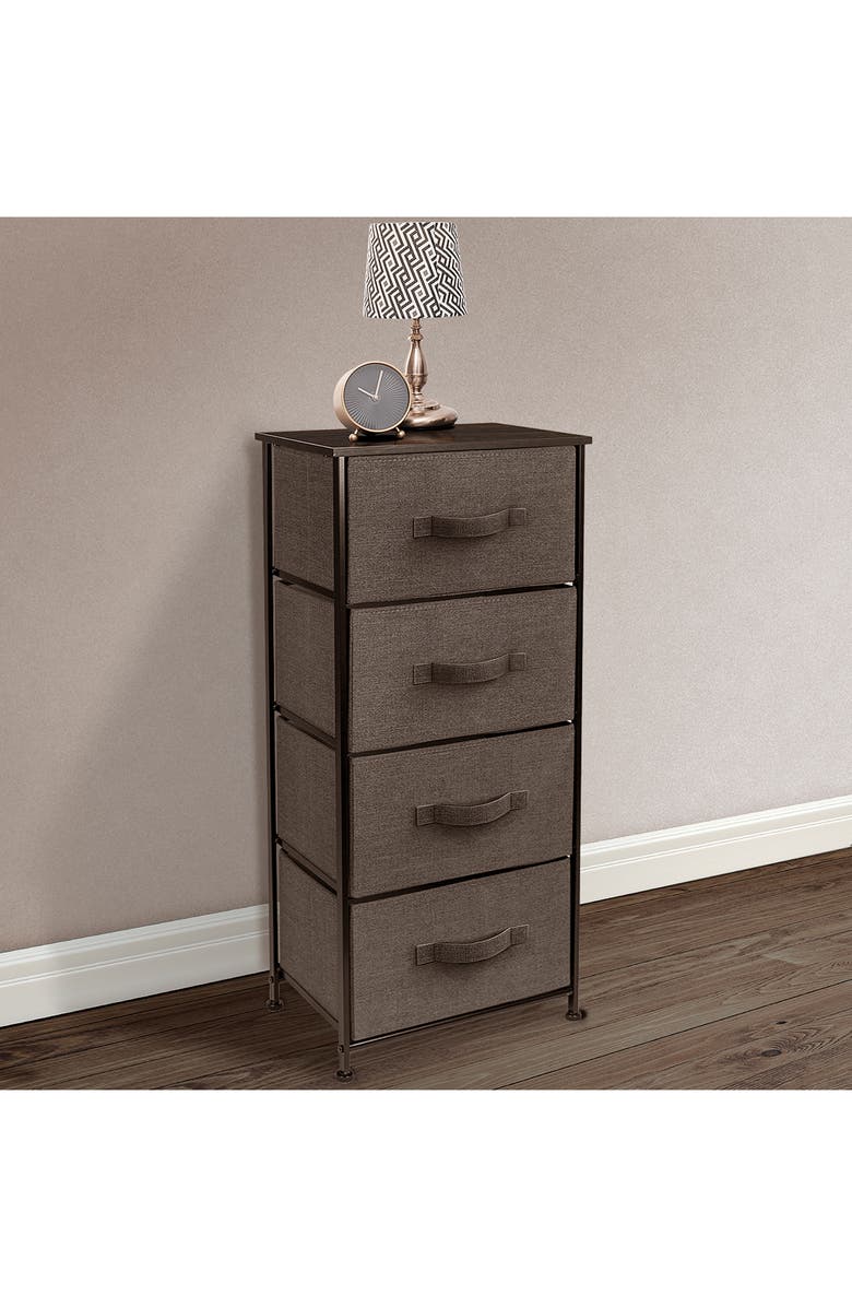 SORBUS 4-Drawer Chest Dresser, Alternate, color, Brown