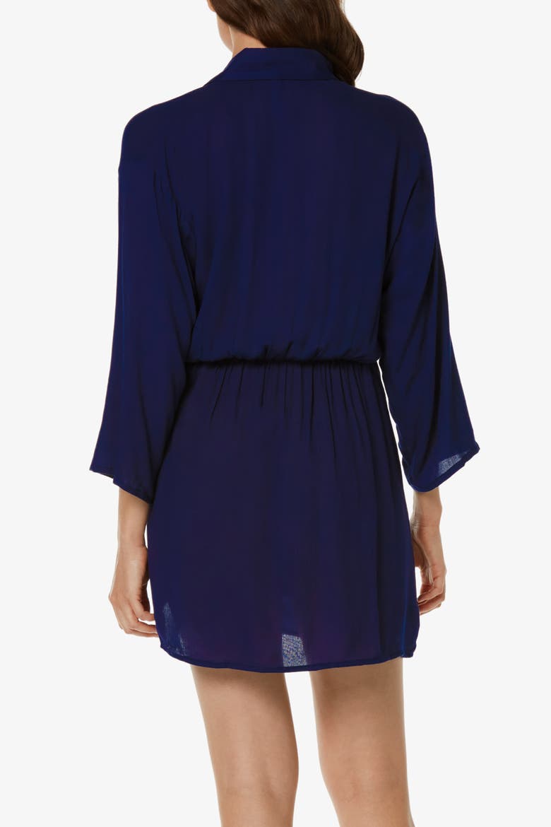 Monaco Wrap Dress, Alternate, color, Navy
