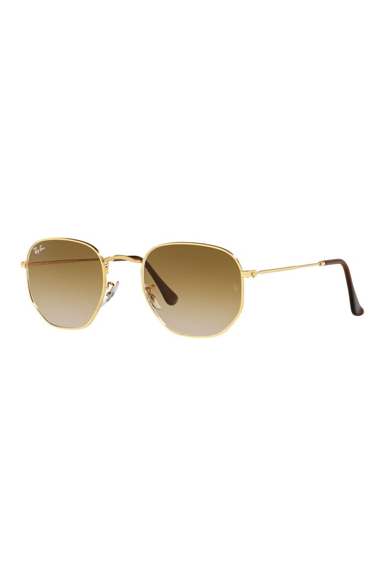 51mm Gradient Aviator Sunglasses, Alternate, color, ARISTA/ CLEAR GRADIENT BROWN