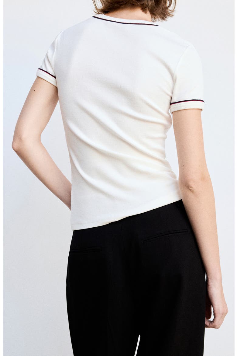 Rodin Rib Knit Cotton Blend T-Shirt, Alternate, color, WHITE