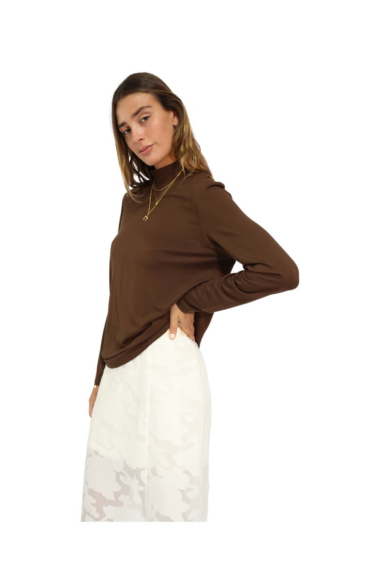 Easy Love Long Sleeve Top, Alternate, color, Dark Brown